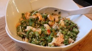 Fry Okra With Shrimp [upl. by Shelah]