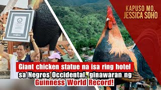 Hotel sa Negros Occidental dambuhalang manok panabong ang disenyo  Kapuso Mo Jessica Soho [upl. by Aeki538]