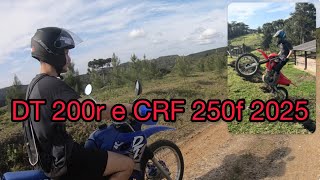 DT 200R e CRF 250F 2025 na trilha [upl. by Olette48]