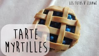 Tutoriel 18  Réaliser une tarte aux myrtilles en Fimo [upl. by Greeson619]