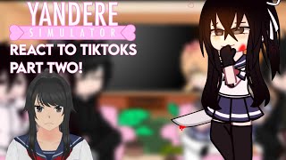 🔪💞  Yandere Simulator React to tiktoks Yandere Taro AU  Ayato AU  part two  🔪💞 [upl. by Tayib695]