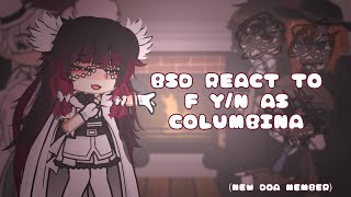 BSD react to f yn as columbina  Rosella  I’m back [upl. by Franny956]