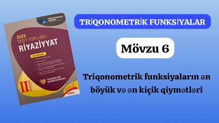 Triqonometrik funksiyaların ən böyük və ən kiçik qiymətləri triqonometriya toplu2023 050575327 [upl. by Demitria]