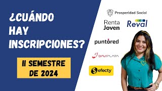 ¿Cuándo hay inscripciones a Renta Joven 2024  Segundo Semestre  NC [upl. by Ymrej582]