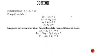 METODE SIMPLEKS BIG M KASUS MINIMUM [upl. by Suriaj]