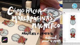 Cómo hacer un marcapáginas magnético  Cameo 5  tutorial imprimir y cortar  especial Doraemon 😼 [upl. by Nelyaw595]