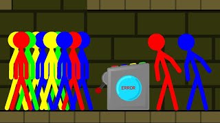 Watergirl and Fireboy Stickman Animation  Forest Temple Parkour Part 14 [upl. by Coward]