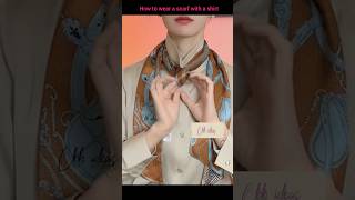 How to wear a scarf with a shirt Brown Blue Saddle 15 × 150 [upl. by Anik]