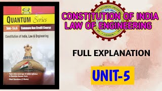 CONSTITUTION OF INDIA  FULL EXPLANATION UNIT5 consitutionofindialawofengineeringaktu aktu [upl. by Shakespeare486]