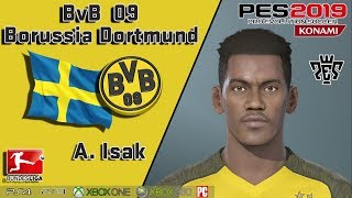 A ISAK facestats BvB Borussia Dortmund PES 2019 [upl. by Earesed600]