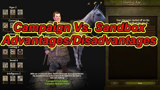 Campaign Vs Sandbox AdvantagesDisadvantages Bannerlord Guides  Flesson19 [upl. by Aleirbag]