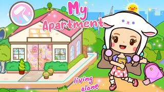 Miga World MY APARTMENT🍭HOUSE DECORATIONS Living Alone Miga town tocaboca [upl. by Nylatsirhc]