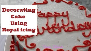 How to decorate a cake with Royal Icing  part 4  Royal Icing Amari Online Class Series [upl. by Nino]