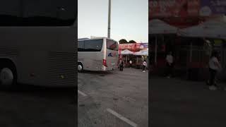 The AlbaniaGreece border Immigration Checkpoint Buses Waiting on the Albanian Side For Greece [upl. by Nylad201]