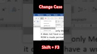 Change case mswordtips msword mswordforbeginners mswordshortcut [upl. by York]