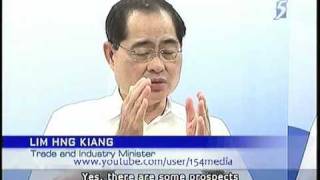 GE Lim Hng Kiang rebuts SDPs Tan Jee Say on shrinking manufacturing sector  23Apr2011 [upl. by Netsew]