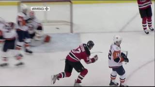 Brian Rolston Power Play Goal Devils vs Islanders 112809 [upl. by Eelarol442]