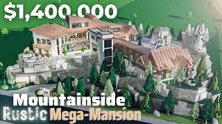 Mountainside Rustic Mega Mansion  Bloxburg Build House Tour  Roblox [upl. by Drye]