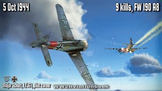 FW 190 A8 9 kills on Contact Patrol over Veghel  Ace in a Day  IL2 WW2 Air Combat Flight Sim [upl. by Oinotnanauj801]