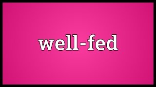 Wellfed Meaning [upl. by Foster125]