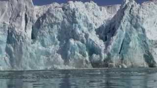 Glacier calving in Lilliehookbreen Svalbard Norway [upl. by Sacksen333]