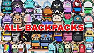 ALL SECRET BACKPACKS  BAGS in TOCA LIFE WORLD  TOCA BOCA [upl. by Clardy982]