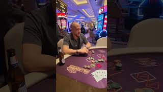 STRAIGHT FLUSH 3 CARD POKER YEAH BABY casinolife fyp lasvegaslocal [upl. by Oj]