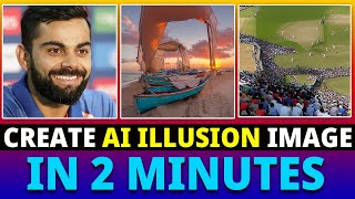 Create Viral Ai illusion Photo Art in One Click🔥🔥  illusion Diffusion Photo Edting Tutotial [upl. by Elfstan691]