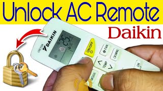 Daikin AC Remote Control  Lock amp Unlock  Daikin AC Remote Setting AC Remote Setting Tech Cloning [upl. by Naivart]