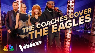 Coaches Bublé Gwen Reba and Snoop Perform the Eagles quotHeartache Tonightquot  The Voice  NBC [upl. by Hajidahk676]