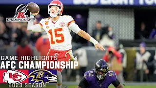 Kansas City Chiefs vs Baltimore Ravens Game Highlights  2023 AFC Championship [upl. by Ahsuas709]