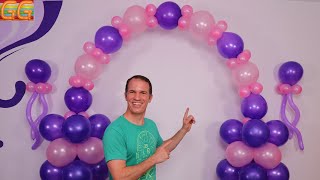 como hacer un arco de globos  decoracion con globos  gustavo gg  decoraciones para cumpleaños [upl. by Azaria833]