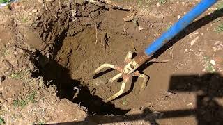 Hard to dig post hole digging hack [upl. by Eadas]