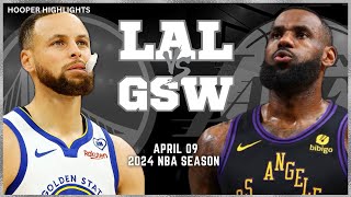 Golden State Warriors vs Los Angeles Lakers Full Game Highlights  Apr 9  2024 NBA Season [upl. by Kiel]