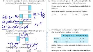 7 Sınıf Matematik Kazanım Kavrama Test 15 Eşitlik ve Denklem Çözümler [upl. by Gussy341]