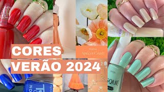 CORES DO VERÃO 2024  5 inspirações de esmaltes [upl. by Ashbaugh11]