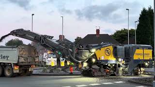 High lane roundabout resurfacing works Monday 12th August 2024 part 1 burslem [upl. by Viole574]