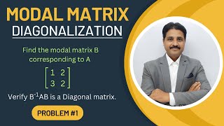 MODAL MATRIX  DIAGONALIZATION OF MATRIX SOLVED PROBLEM 1 TIKLESACADEMY [upl. by Edny443]