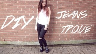 DIY  Jeans troué┆Alyssia〖French with English Subtitles〗 [upl. by Corson]