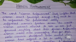 Essay on Women Empowerment ll Short Note on Women Empowerment [upl. by Putnam]