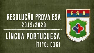 PROVA ESA 20192020 GABARITO EXTRAOFICIAL PORTUGUÊS [upl. by Erminna723]