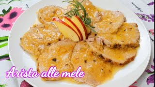 ARISTA DI MAIALE ALLE MELE ED ERBE AROMATICHE BUONISSIMA E DELICATA RICETTA FACILE [upl. by Mountfort9]