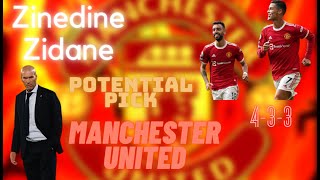 FIFA 22 POTENTIAL PICK ZINEDINE ZIDANE MANCHESTER UNITED FORMATION amp TACTICS [upl. by Atinnor]