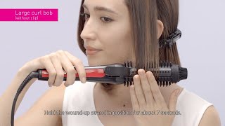 How To Use Panasonic Styling Brush Iron EHHT40  Bob Style [upl. by Holleran652]