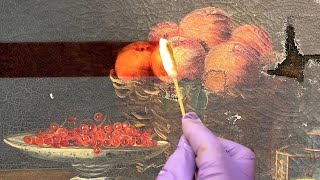 How A Damaged Old Oil Painting Is Professionally Restored [upl. by Gabor743]