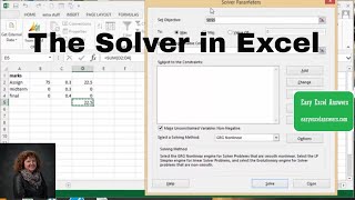 How to use the Solver in Excel [upl. by Eardnaed657]