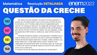 🔵 Questão da creche ENEM 2023 Matemática Detalhada  Porcentagem [upl. by Anneirda]