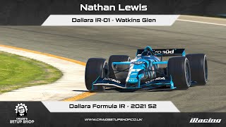 iRacing  21S2  Dallara iR01  Dallara Formula iR  Watkins Glen  NL [upl. by Yecaj]