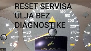 Reset servisa ulja bez diagnostike A i B mercedes w210 Oli service light reset [upl. by Nylkcaj]