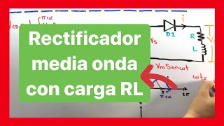 ✅RECTIFICADOR MEDIA ONDA con CARGA RL  ANÁLISIS PASO a PASO Curso ELECTRÓNIcA de POTENCIA [upl. by Orvie]